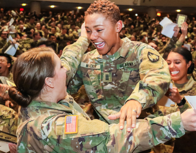 Cadets celebrate during the annual branch night ceremony